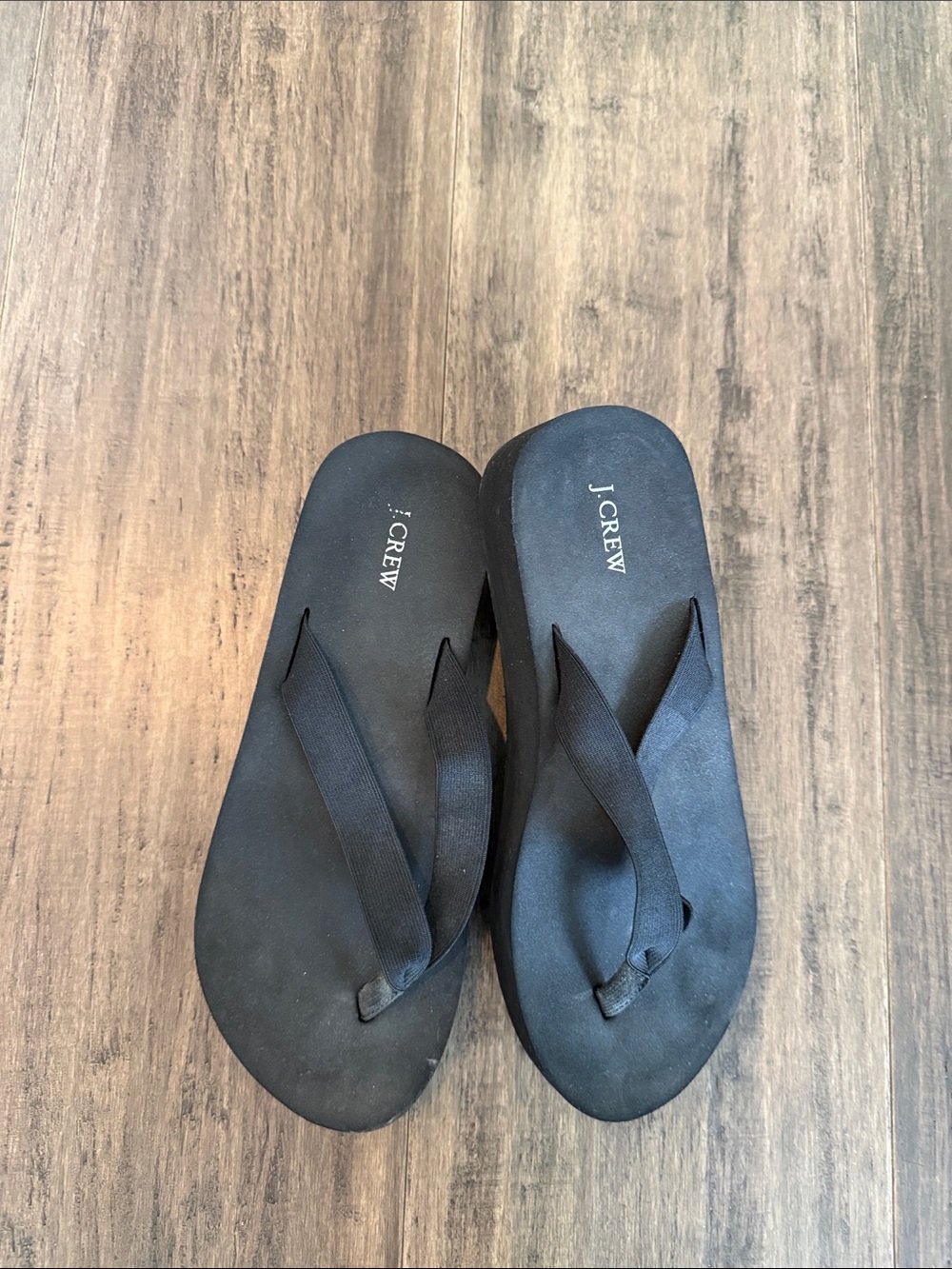 J. Crew Black Flip Flop Sandals